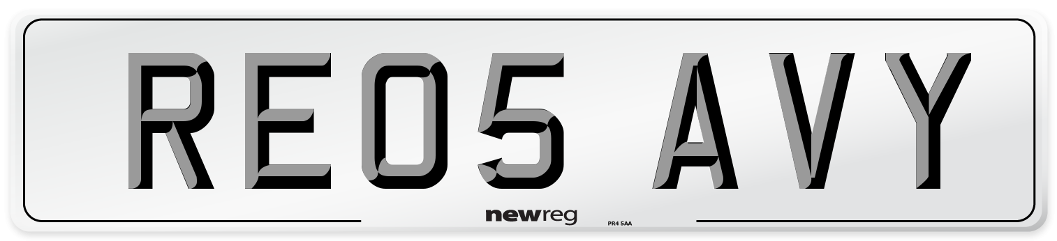 RE05 AVY Number Plate from New Reg